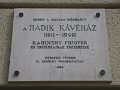 Emlektabla a XI.ker Bartok Bela ut 38.sz haz falan